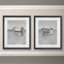 Bateau sur l'horizon - ensemble de 2 reproductions d'art sur papier