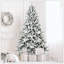 Arbre de Noël floqué avec 1100 pointes, arbre à charnières enneigé réaliste PE + PVC avec support en métal, arbre de Noël artificiel complet pour la décoration des Fêtes-34899656