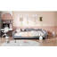 Lit de jour double rembourré en tissu sherpa avec dossier en forme de nuage, sans sommier tapissier, gris-241307870