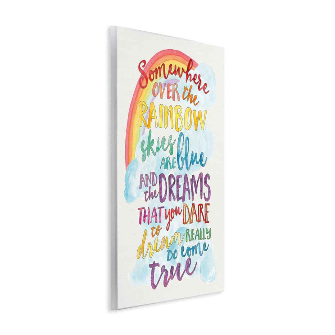 Cambra Somewhere Over the Rainbow with Rainbow Typography Wall Plaque Viv + Rae™ 