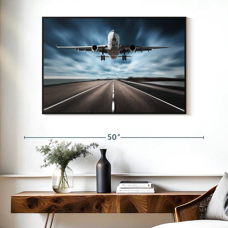 Avion de piste, Cadre flottant noir, 40 po x 27 po
