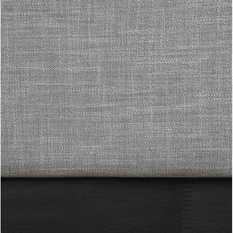 Chamblis Upholstered Wingback Bed, King, Grey Linen Textured Fabric