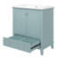Ensemble de meuble-lavabo 30 po avec lavabo, armoire de salle de bain multifonctionnelle avec portes et tiroir, structure solide et panneau de fibres à densité moyenne-2067330280