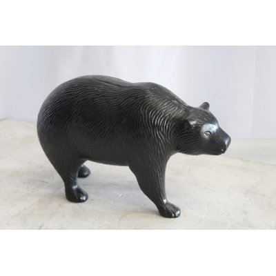 Gundela Abstract Aluminum Small Bear Sculpture, Majesty for Your Space 11" x 4" x 7"H