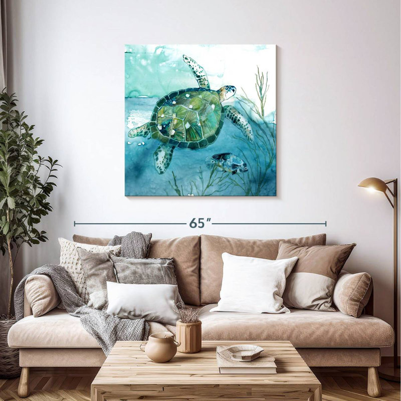Tortue de mer Brampt Delray I, H 39 po x l 39 po