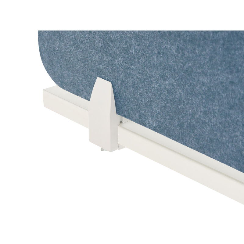 Desk Screen WALLY Green, 50cm H x 160cm W x 1cm D, Blue