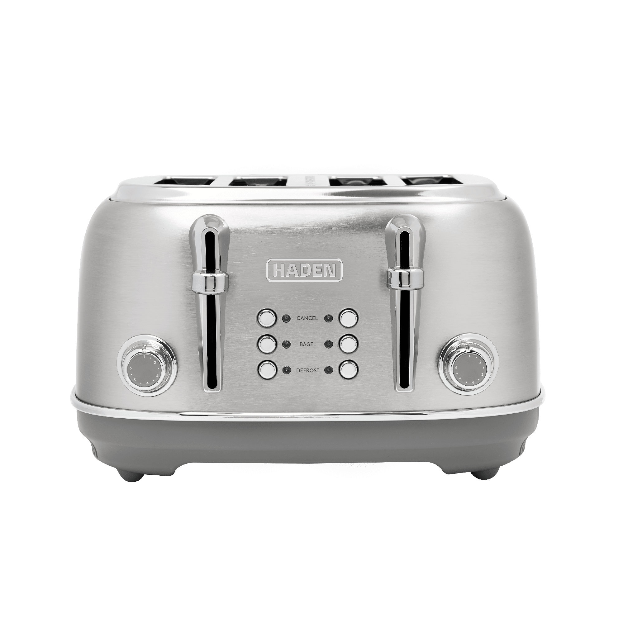 HADEN Heritage 4-Slice Wide Slot Toaster, Stainless Steel/Chrome