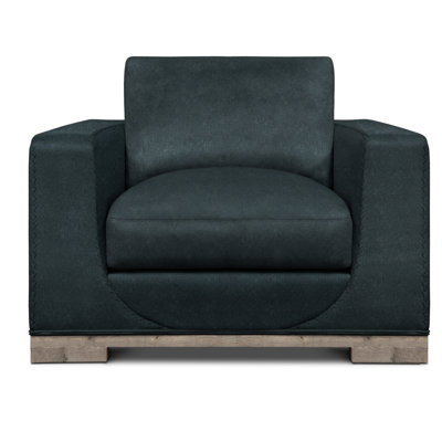 Fauteuil en cuir véritable et demi Cassidy