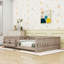 Lit plateforme en bois avec garde-corps et tablettes de rangement intégrées-93584402-93584400