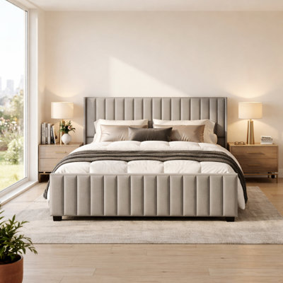 Upholstered Bed With High Footboard