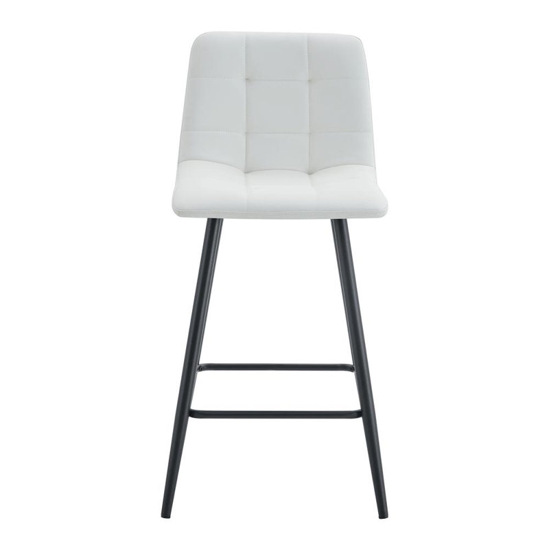2-Piece Bar Stools (White+Black)
