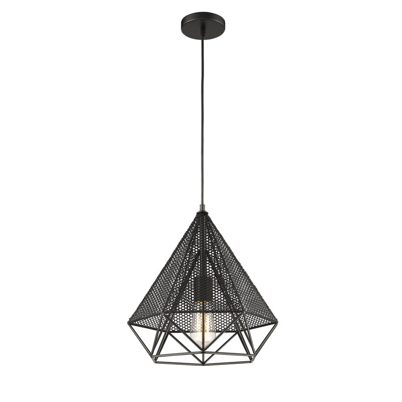 Luminaire suspendu 1 lumière Modern, H 18,9 po x l 17,7 po x p 17,7 po