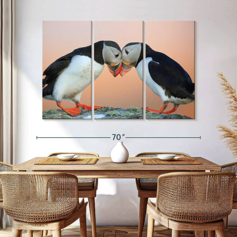 Norwegian Puffin Bird, 42" H x 65" W