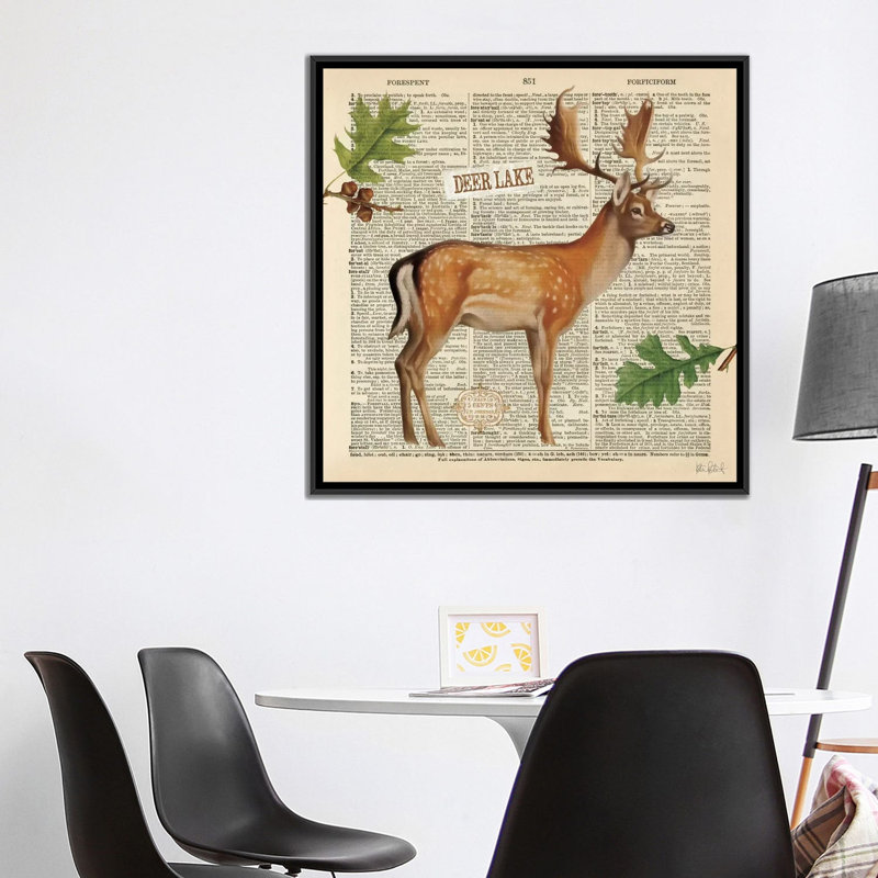 « iii », impression sur toile tendue Lodge Collage, H 18 po x l 18 po x P 1,5 po, Toile avec cadre noir, Non mat