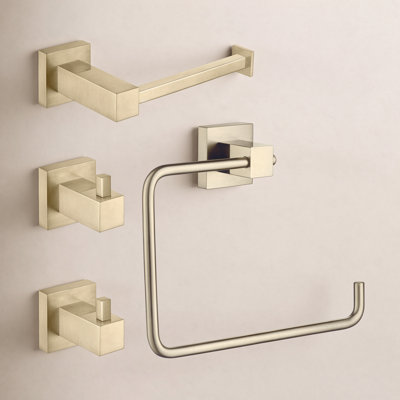 Cube 4-Piece Bathroom Hardware Set