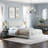 Barcelona Linen or Faux Leather Upholstered Platform Bed Frame with Adjustable Headboard, Heavy Duty Slat Support System, No Box Spring Required - Boyd Sleep-507699961-507699962