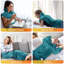 Grand coussin chauffant électrique portatif 24 po x 35 po avec 4 moteurs de massage, 2 niveaux de chaleur et une minuterie pour cou, bleu marine, arrêt automatique 2 heures, 260 g-126264812
