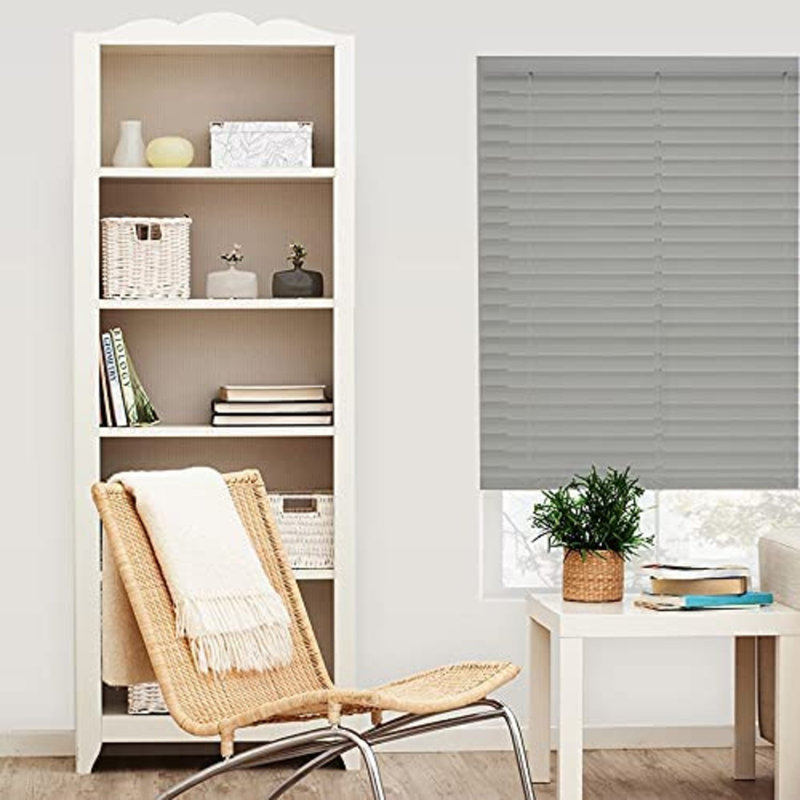 Semi Sheer Horizontal/Venetian Blind, Grey, 58 cm L x 20 cm  W