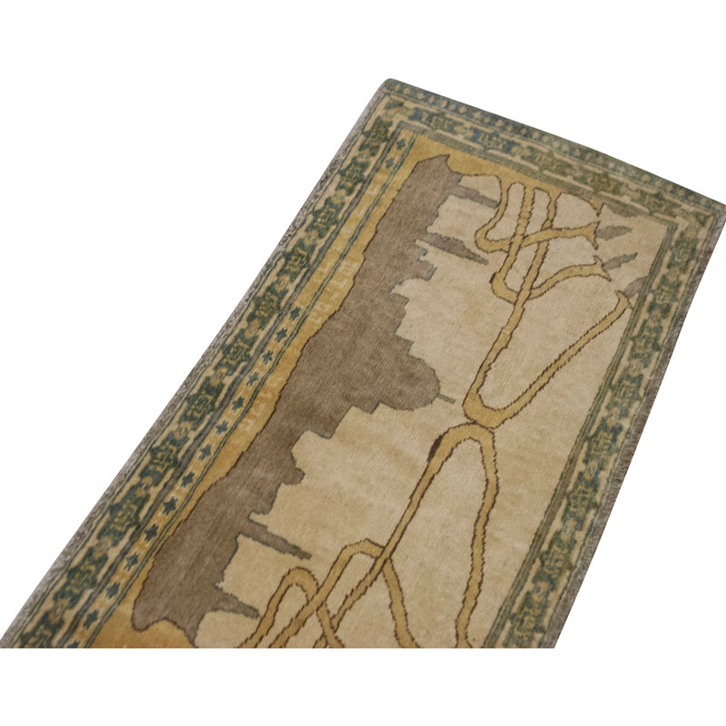 Tapis ivoire noué à la main de haute qualité