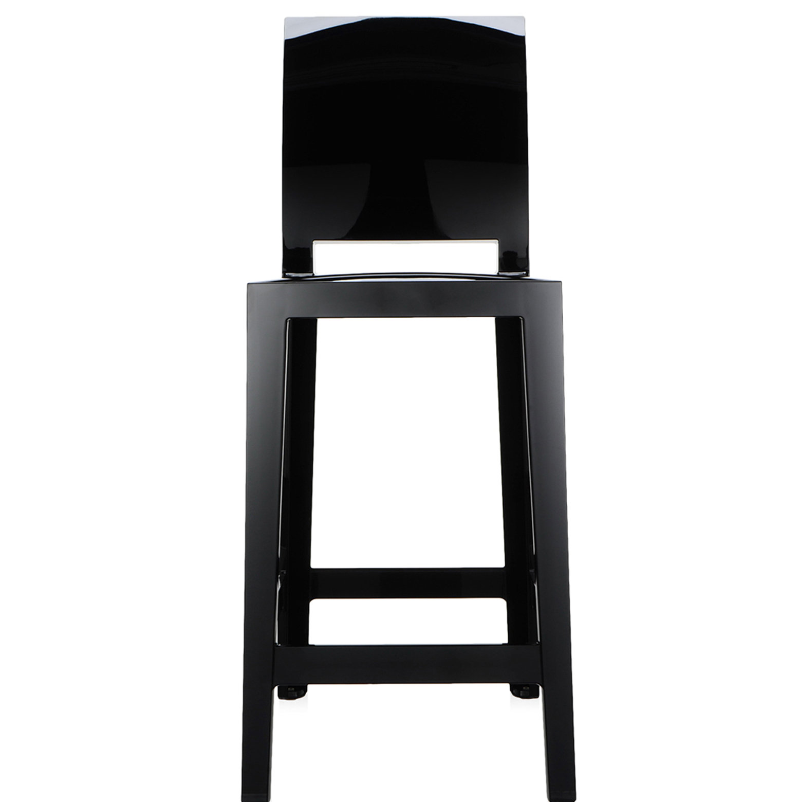 One More Outdoor Bar Stool, Counter, Glossy Black
