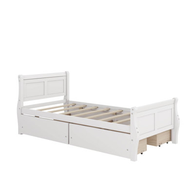 Chavonna Twin Size Wood Platform Bed with 4 Drawers and Streamlined Headboard & Footboard -  Alcott HillÂ®, 30759DAC049E46728202DFE6638AFA34