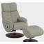 Fauteuil d'appoint en cuir fleur Kandoro
