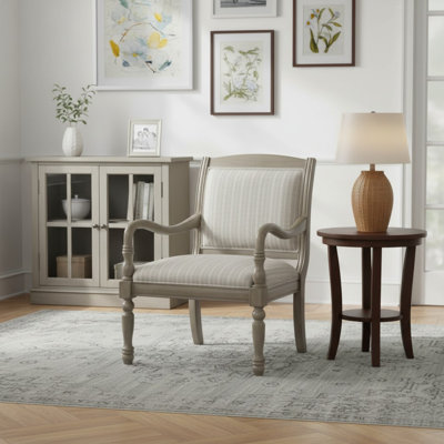 Chaise d'appoint rembourrée avec structure en bois d'hévéa, fauteuil avec pieds tournés