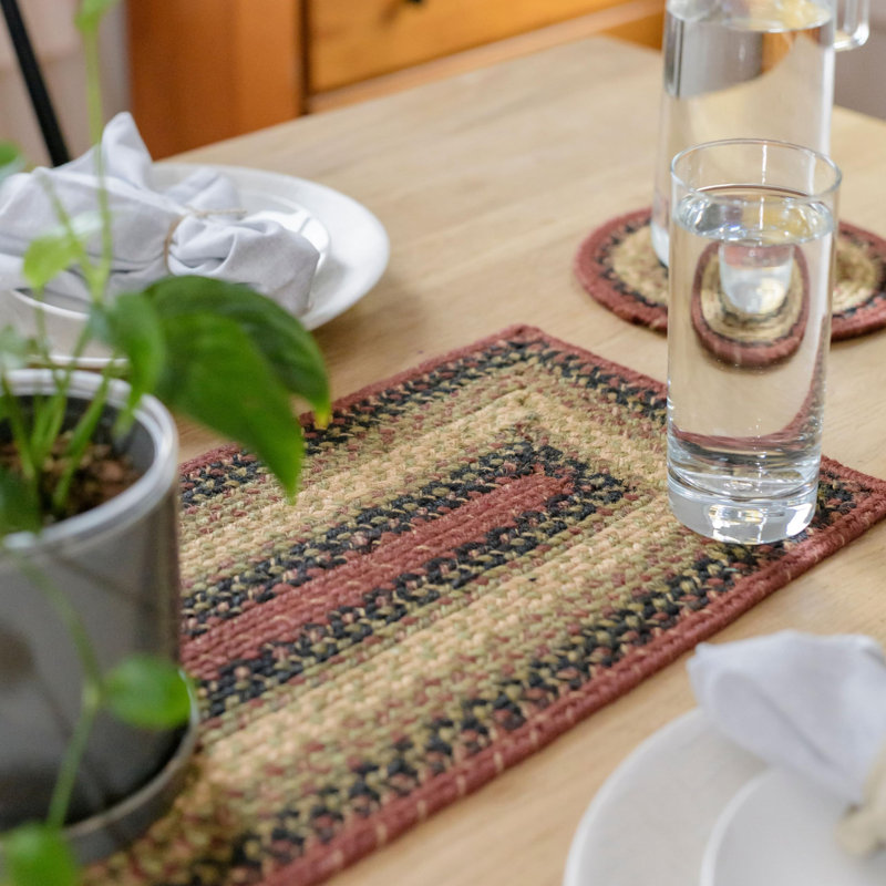Chemin de table d'intérieur tressé en jute de qualité supérieure Kimmel, taille 11 po x 36 po, Rectangle 11 po x 36 po