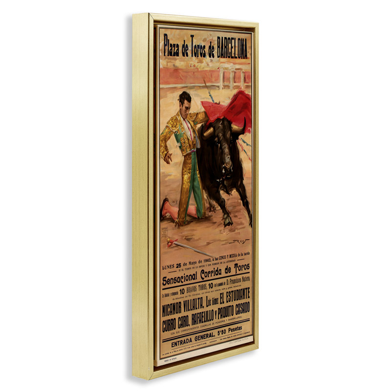 "Classic Rodeo", affiche par Marcus Jules, Cadre flottant gris lustré, H 31 po x l 15 po