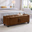 Banc capitonné rembourré avec rangement spacieux pour le salon de la chambre à coucher, couloir polyvalent, facile à assembler et à nettoyer-128632651
