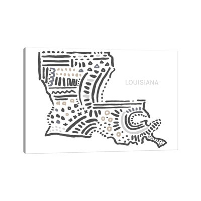 «Louisiana» par déclaration Goods - reproduction de dessin sur toile tendue