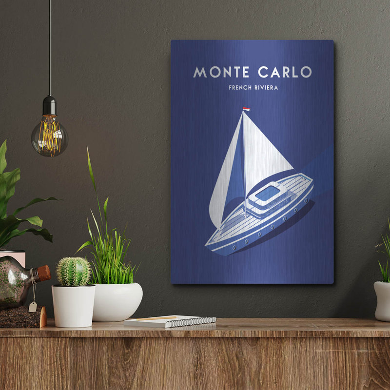 «Montecarlo» par Arctic Frame Studio, art mural en métal, H 16 po x l 12 po