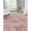 Tapis floral tissé à la machine Engelhardt en chenille ivoire / rose-1028141523