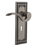 Mission Plate Privacy (Bed & Bath) with Decorative Keyhole and Manor Lever
