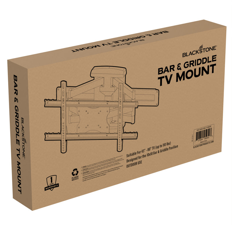 Blackstone Full-motion Bar & Griddle TV Mount