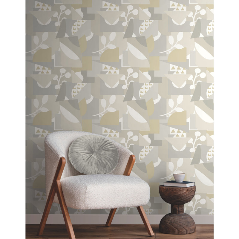Geometric Wallpaper Roll, Neutral