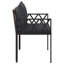  Outdoor Benches with Cushion Poly Rattan Patio Seating Garden Furniture