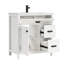Ensemble de meuble-lavabo autoportant blanc simple 30 po avec plateau en composite Adria-235181318