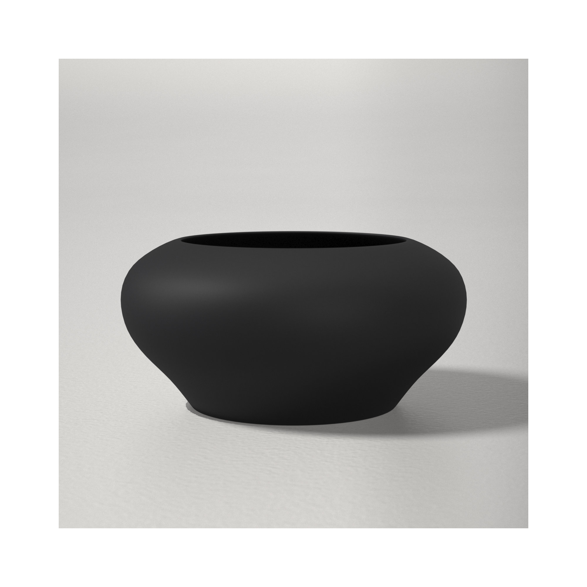 Wood Serving Bowl, Black