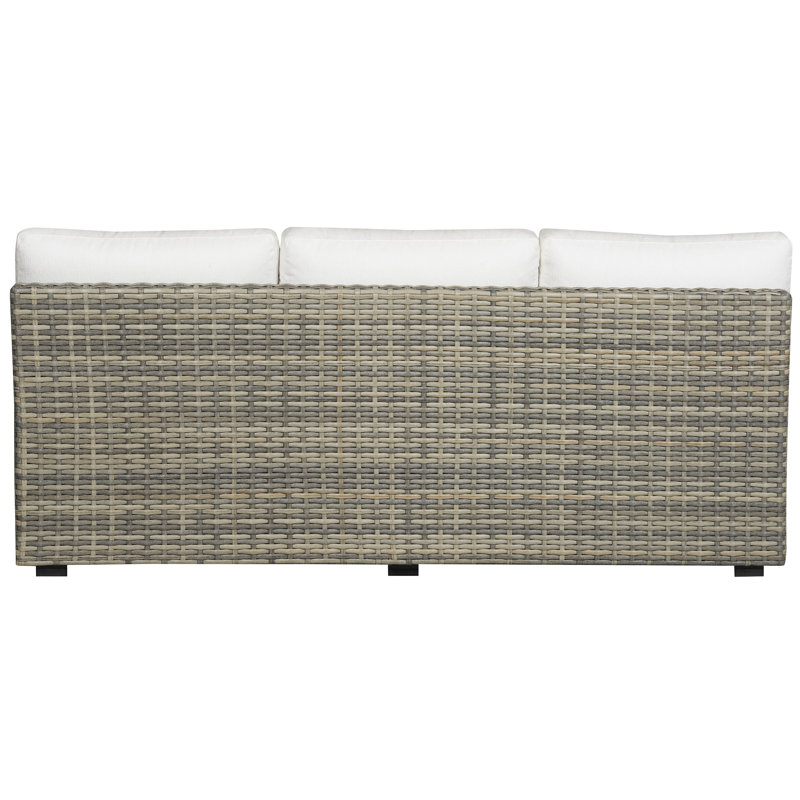 Michael Weiss Montclair 79.5" Wide Outdoor Rectangle Patio Sofa with Cushions, Kramer Lace