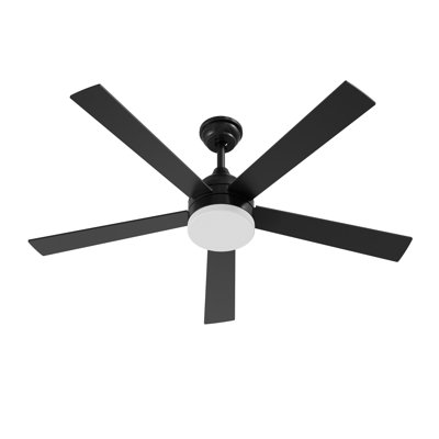Maddox - Ventilateur de plafond à DEL 5 pales 52 po - Finition noire
