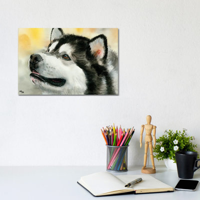 Mal - Alaskan Malamute by Judith Stein - Wrapped Canvas Painting