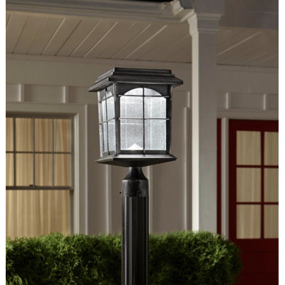 Hand Painted Seeded Iron Solar Powered Integrated LED Pathway Light