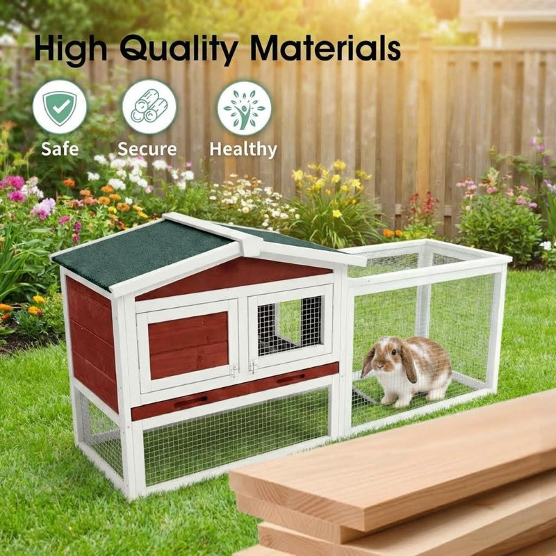 Rabbit Playpen, Brown/White