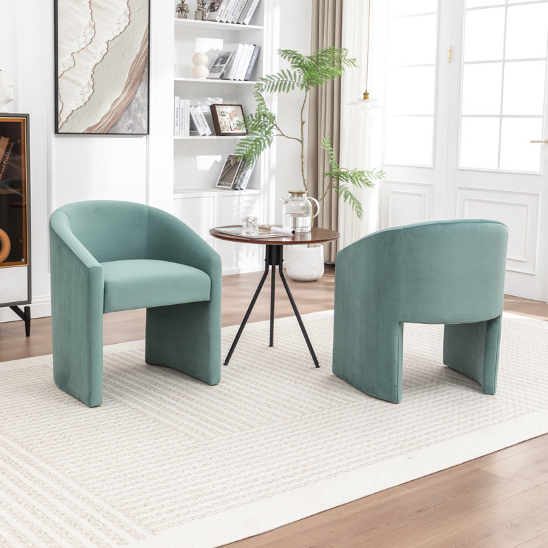 Halley Velvet Upholstered Dining Chair, Green