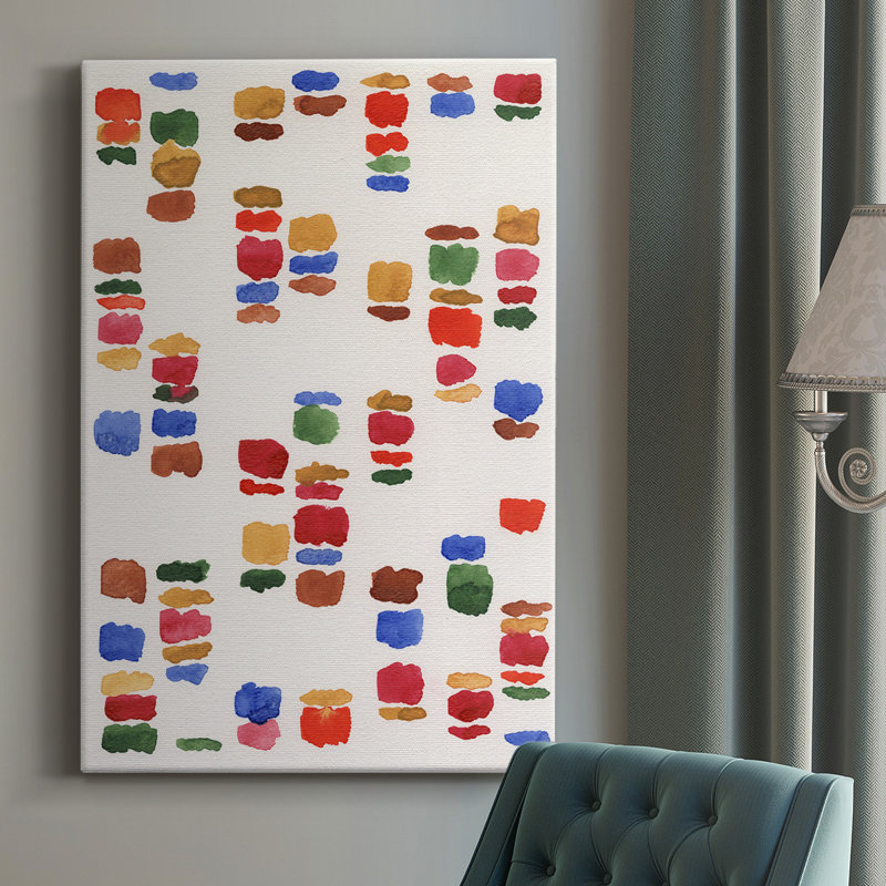 Code II - peinture sur toile tendue, H 18 po x l 12 po x P 1 po