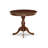 3 Piece Dining Table Set Includes 1 Wooden Table and 2 Cream Linen Fabric Padded Chair with High Back - Mahogany Finish-575189969-575189981-575189980