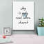 «Joy» par Design Fabrikken, art textuel sur toile tendue