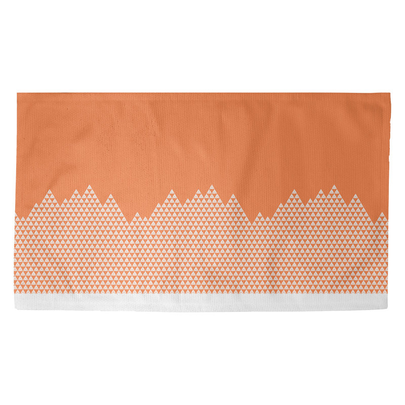 Tapis pour porte d’intérieur anti-dérapant mountain Avicia, Orange, Rectangle 5 pi 2 1/2 po x 7 pi 2 po
