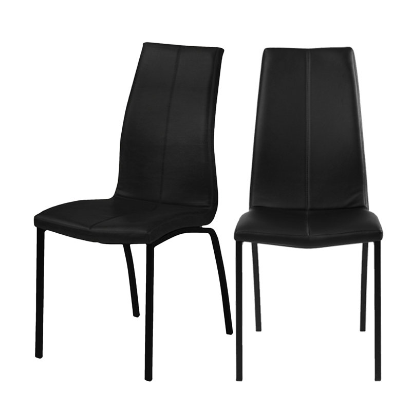 Faddis 44cm H Velvet Upholstered Side Chair, Black